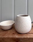 Stoneware Wax Melters with Speckle Finish
