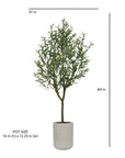 7ft Artificial Olive Tree with Planter