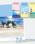 One More Wave Vintage Seaside Poster Print
