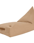 Luxury Oasis Beanbag in Fawn, premium faux leather handle, removable washable cotton cover, stylish kids reading corner by Ella James at brixbailey.com