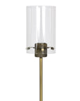 Luxury Fulham table lamp with elegant cylindrical glass shade and antiqued bronze base, polished brass, classic decor by Ella James at brixbailey.com