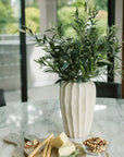 30" Faux Olive Arrangement in Artisan Vase