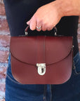 Olympia Handmade Leather Bag - Marsala Red
