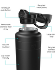 Ora Insulated Water Bottle - 700ml | Black