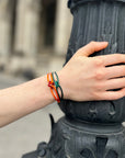 Red Clover Cord Bracelet