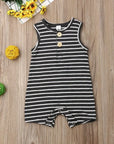 Adorable Baby Rompers for Boys & Girls - Soft Cotton Blend, Striped Design, Perfect for Playtime & Everyday Wear by Baby Lamby at brixbailey.com