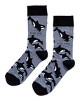Save the Orcas Bamboo Socks in Grey