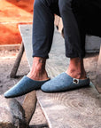 Outback Men's Slipper in Grey and Curry