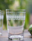 Crystal Tumblers with Ovals Design