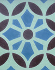 Luxury MAROQ cement floor tiles, turquoise and white Moroccan-inspired design, premium handcrafted tiles for walls and floors by Maria Starling Design at brixbailey.com