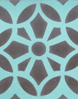 Luxury MAROQ cement floor tiles, turquoise and white Moroccan-inspired design, premium handcrafted timeless tiles for walls and floors by Maria Starling Design at brixbailey.com