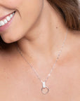 Contrasting Chunky Textured Sterling Silver Necklace