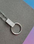 Contrasting Chunky Textured Sterling Silver Necklace