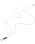 Minimalist Movement Onyx T-Bar Silver Necklace