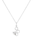 Bumble Bee Honeycomb Sterling Silver Necklace