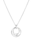 Hoop Cluster Rings Sterling Silver Chain Necklace