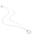 Hoop Cluster Rings Sterling Silver Chain Necklace