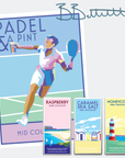 Padel and Pint A4 Print