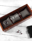 Personalised 3 Piece Wooden Watch Box