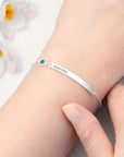 Personalised Silver Birthstone Swarovski Crystal Bracelet