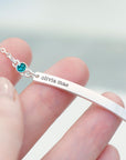 Personalised Silver Birthstone Swarovski Crystal Bracelet
