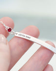 Personalised Silver Birthstone Swarovski Crystal Bracelet