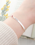 Personalised Silver Birthstone Swarovski Crystal Bracelet