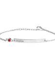 Personalised Silver Birthstone Swarovski Crystal Bracelet