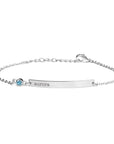 Personalised Silver Birthstone Swarovski Crystal Bracelet