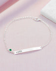 Personalised Silver Birthstone Swarovski Crystal Bracelet