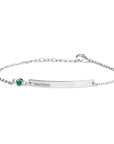 Personalised Silver Birthstone Swarovski Crystal Bracelet