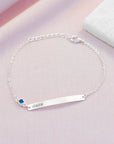 Personalised Silver Birthstone Swarovski Crystal Bracelet