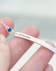 Personalised Silver Birthstone Swarovski Crystal Bracelet