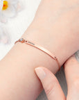 Personalised Rose Gold Birthstone Swarovski Crystal Bracelet