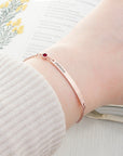 Personalised Rose Gold Birthstone Swarovski Crystal Bracelet