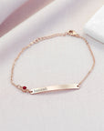 Personalised Rose Gold Birthstone Swarovski Crystal Bracelet