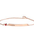 Personalised Rose Gold Birthstone Swarovski Crystal Bracelet
