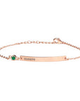 Personalised Rose Gold Birthstone Swarovski Crystal Bracelet