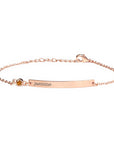 Personalised Rose Gold Birthstone Swarovski Crystal Bracelet