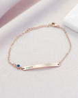 Personalised Rose Gold Birthstone Swarovski Crystal Bracelet