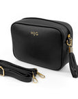 Personalised Luxury Crossbody Bag in Black