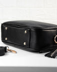 Personalised Luxury Crossbody Bag in Black