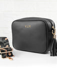 Personalised Luxury Crossbody Bag in Black