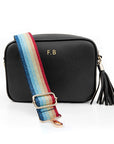 Personalised Luxury Crossbody Bag in Black