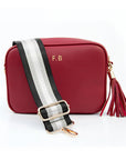Personalised Luxury Crossbody Bag in Red