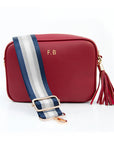 Personalised Luxury Crossbody Bag in Red