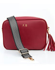 Personalised Luxury Crossbody Bag in Red