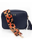 Personalised Luxury Crossbody Bag in Navy