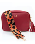 Personalised Luxury Crossbody Bag in Red