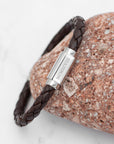Personalised Men's Roman Numerals Luxury Brown Leather Bracelet
